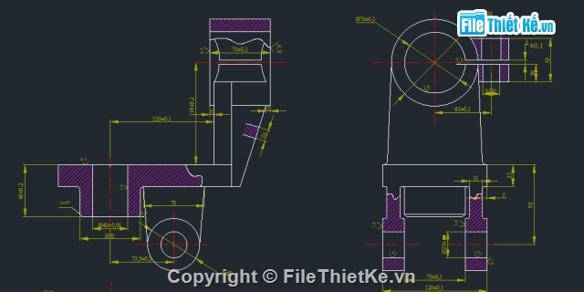 ĐỒ ÁN CÔNG NGHỆ CHẾ TẠO MÁY,CHI TIẾT THÂN GIÁ ĐỠ,FILE CAD THÂN GIÁ ĐỠ,đồ án chế tạo máy thân giá đỡ